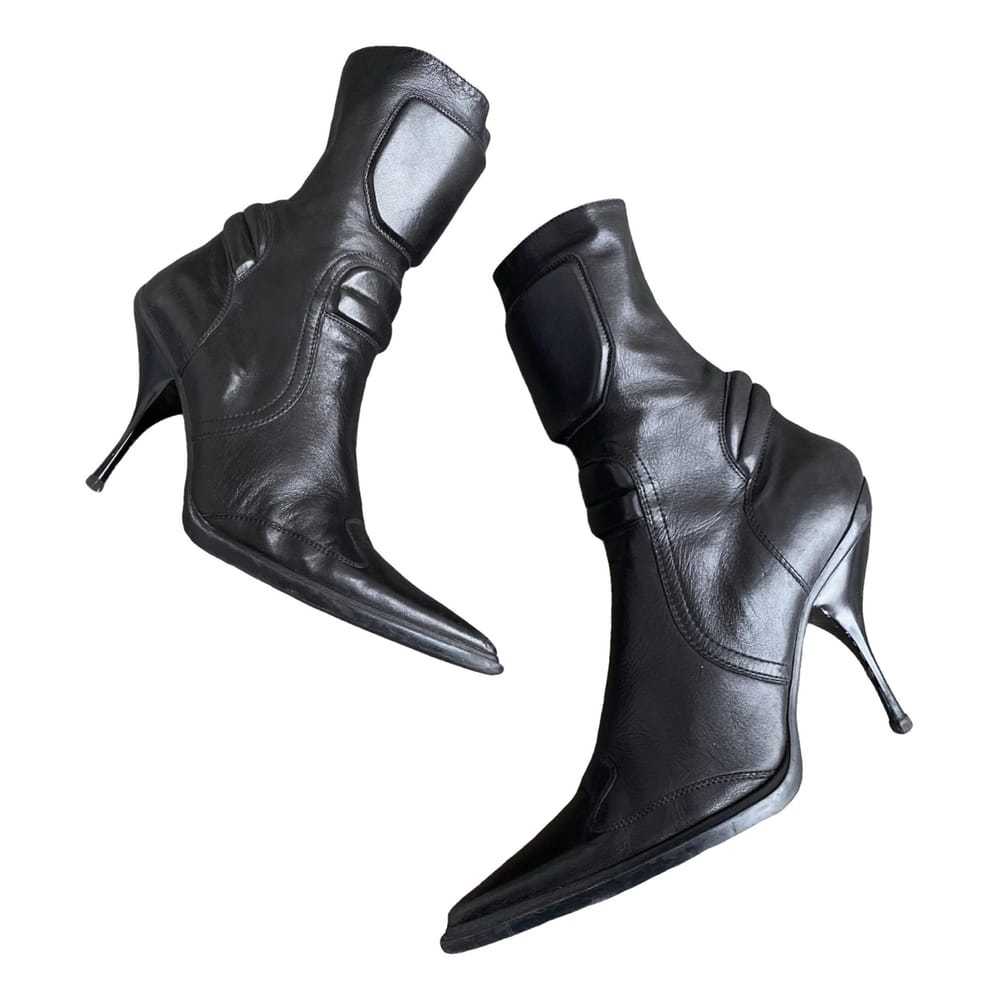 miu miu laced leather boots