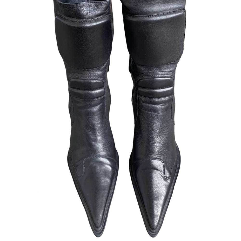 miu miu laced leather boots