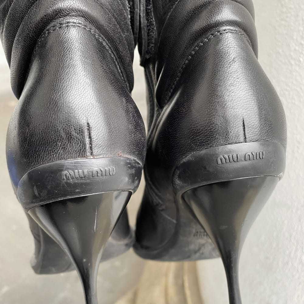 miu miu laced leather boots