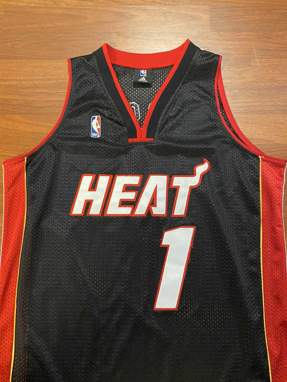 MIAMI HEAT DWYANE WADE JERSEY #3 NBA SIZE EXTRA LARGE VINTAGE ADIDAS 27in x  20in
