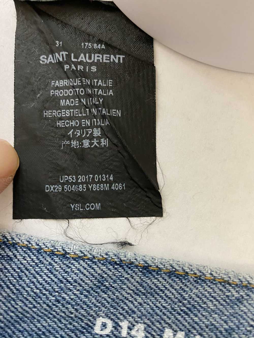 Saint Laurent Paris Saint Laurent Blue Slim Jeans - image 5