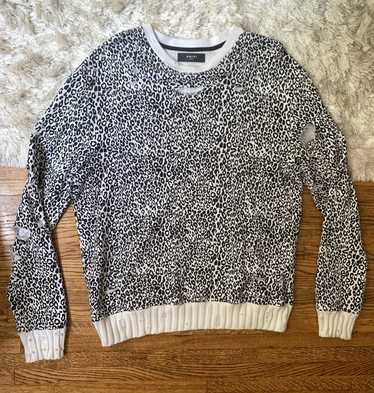 Amiri Leopard Distressed Sweater