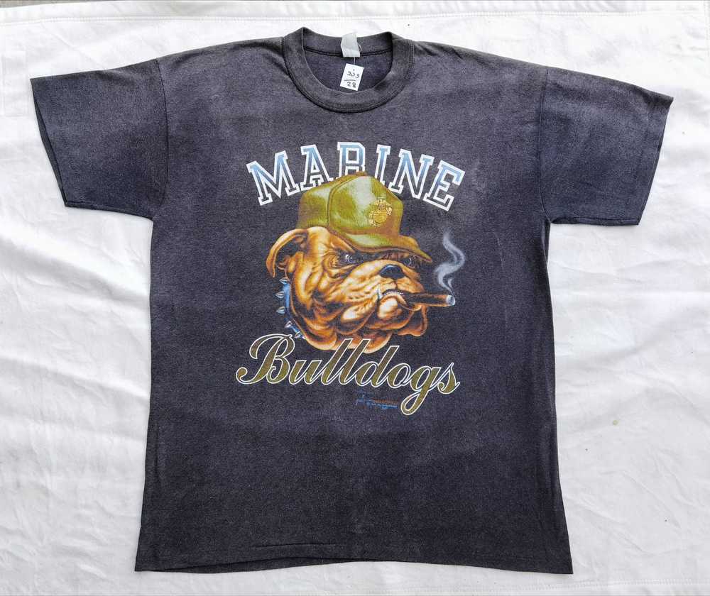 Other × Usmc × Vintage T1 US Marines Bulldogs Mas… - image 1