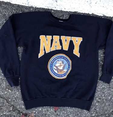 Military × Streetwear × Vintage Navy army sweatshi