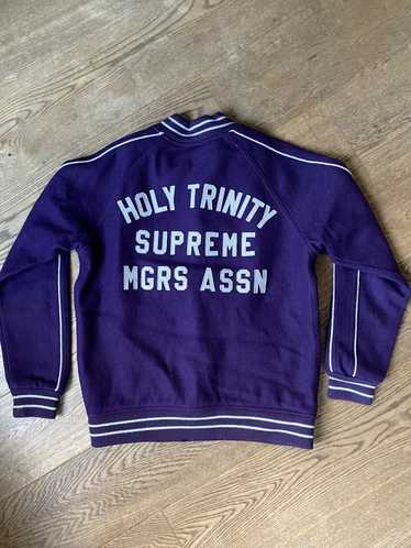 Supreme Supreme Holy Trinity Varsity Jacket purpl… - image 1