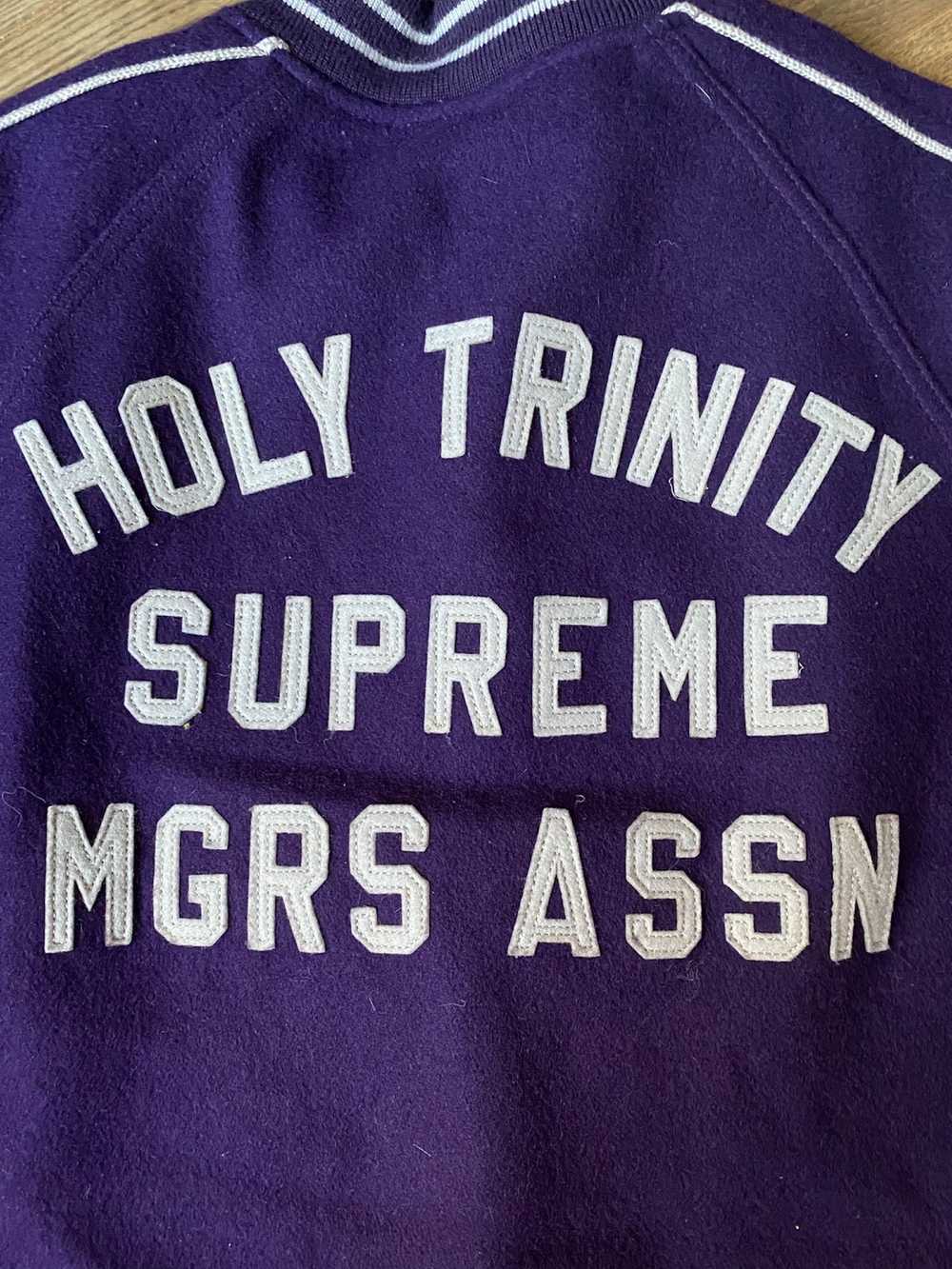 Supreme Supreme Holy Trinity Varsity Jacket purpl… - image 8