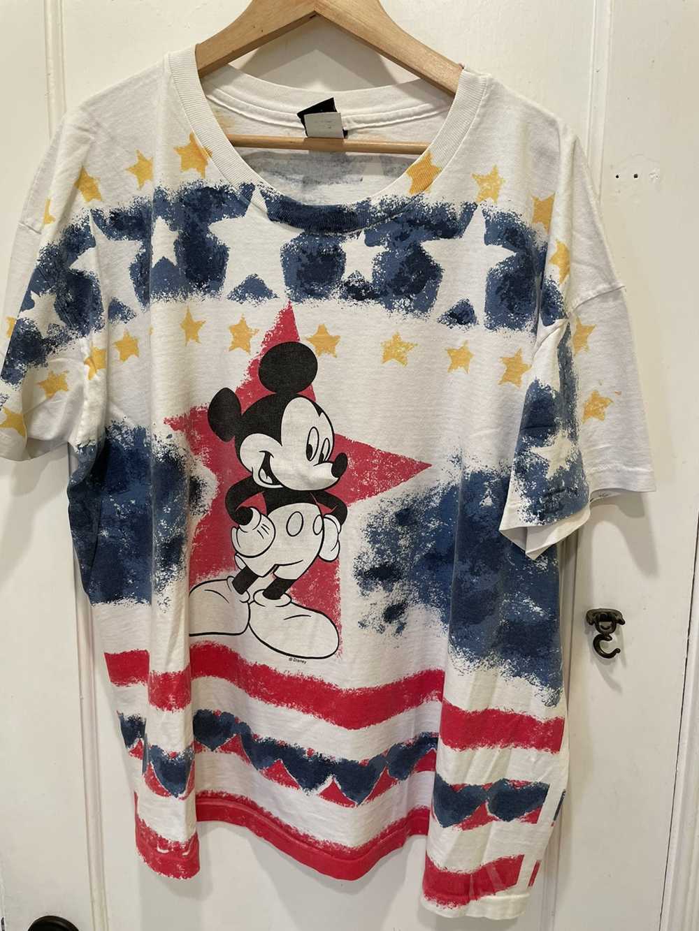 Disney × Vintage Vintage Disney Mickey big print … - image 1