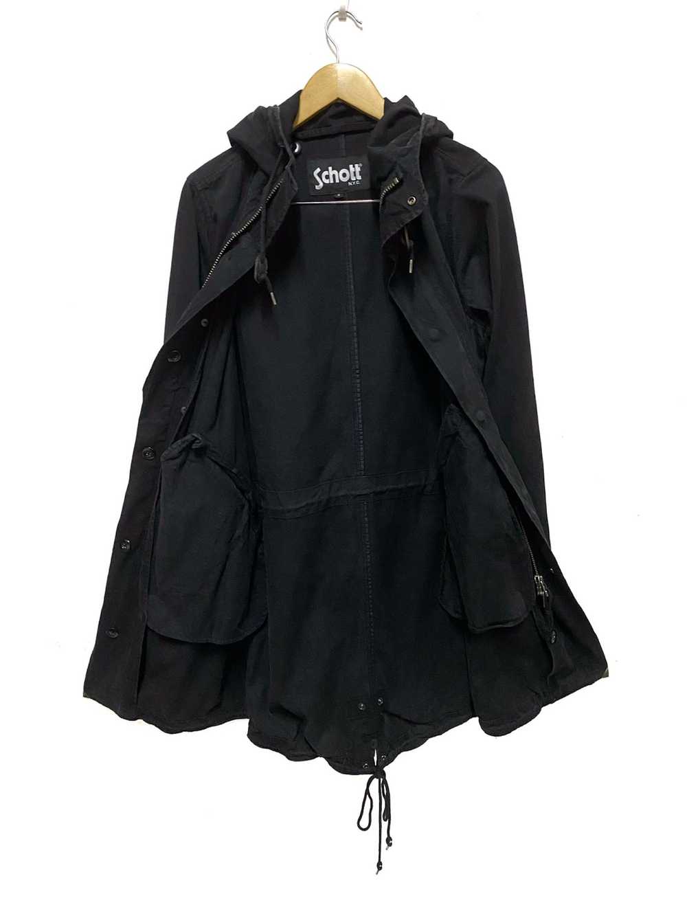 Schott Schott Nyc Black Parka Jacket - image 9