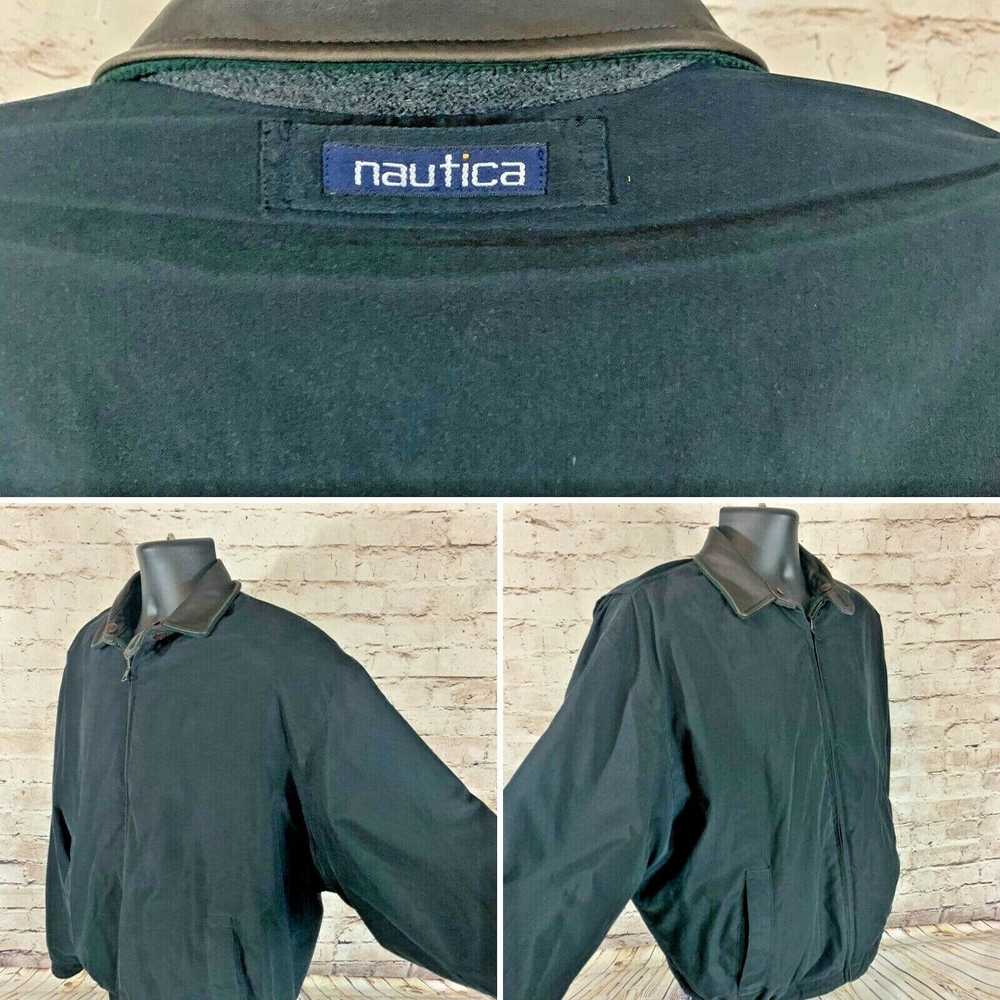 Nautica Nautica Vintage 90s Jacket Reversible Fle… - image 9