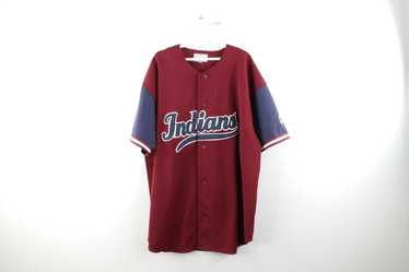 Vintage MLB True Fan Cleveland Indians Pullover Sewn Baseball Jersey Men  Medium