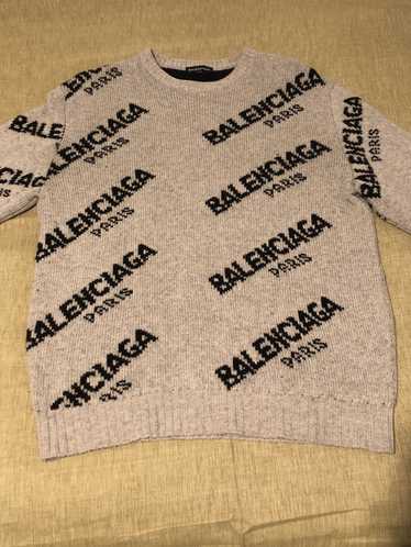 Balenciaga All Over Logo Crewneck