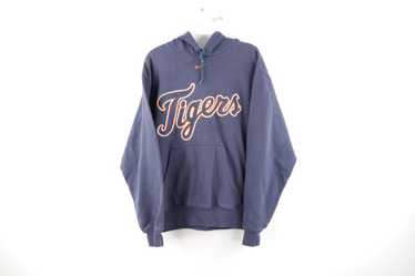 Vtg Nike Mens Medium Travis Scott Center Swoosh Detroit Tigers Spell Out  Hoodie