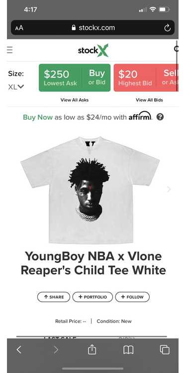 Youngboy NBA x Vlone Reaper's Child Tee Black
