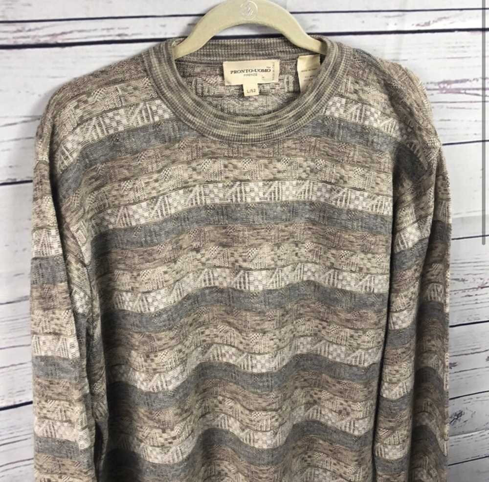Pronto Uomo Pronto Uomo Men’s Knit Sweater Size L… - image 2