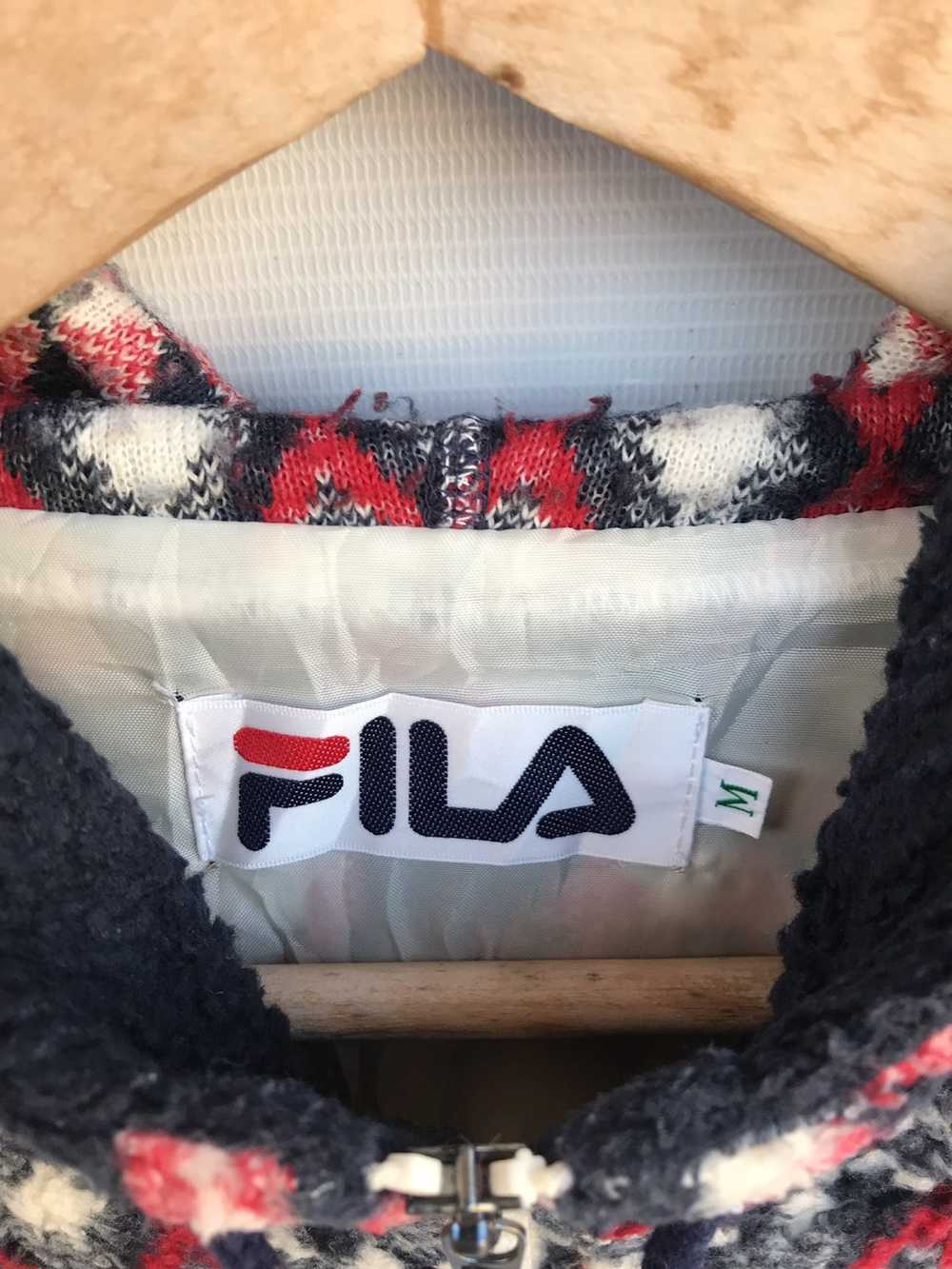 Fila Fila hoodie fleece full zipper very rare des… - image 7