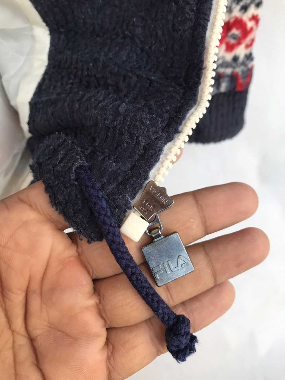 Fila Fila hoodie fleece full zipper very rare des… - image 8