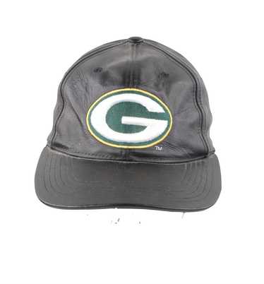 Vintage Reebok Leather Green Bay Packers NFC Strapback Hat Cap USA Made