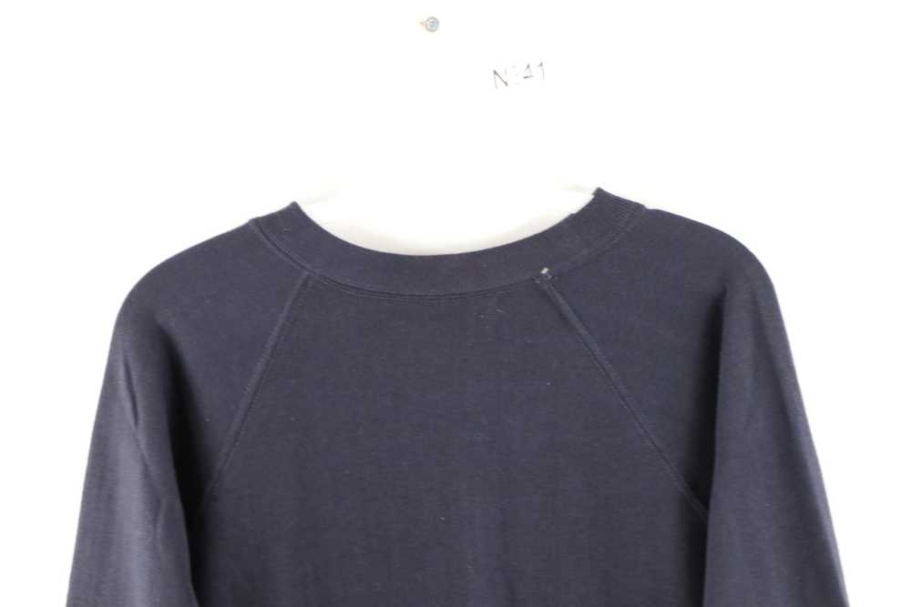 Vintage Vintage 70s Blank Crewneck Sweatshirt Nav… - image 2