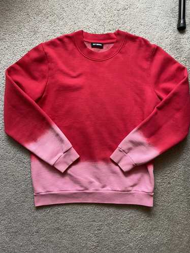 Raf Simons Ombré Dip Dye Crewneck Sweatshirt Red/… - image 1