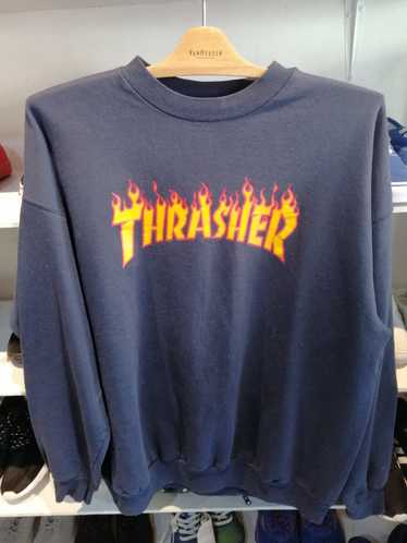 S 90s THRASHER スウェット FLAME HANES USA製-