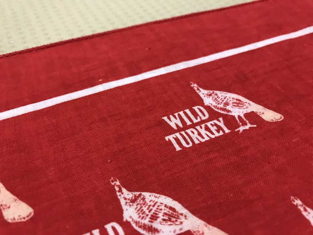 Vintage wild turkey bandana handkerchief - image 4