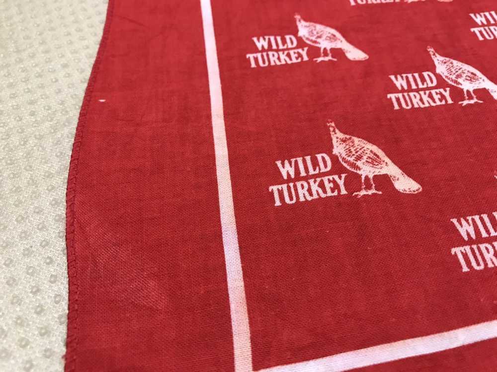 Vintage wild turkey bandana handkerchief - image 5