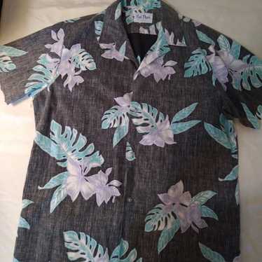 Hawaiian Shirt Map Shirt RAI NANI Vintage Aloha Shirt Schooner