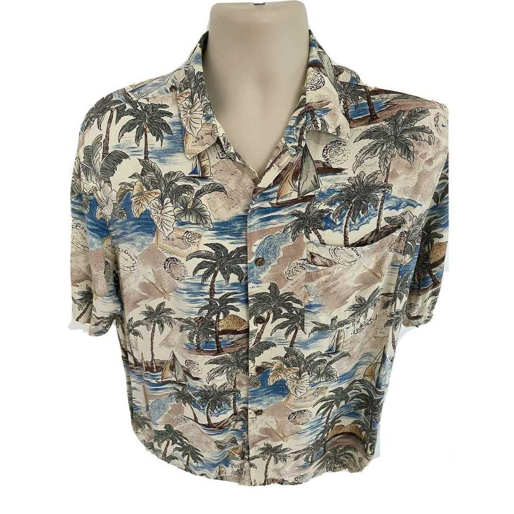 David Taylor David Taylor Hawaiian Button Front S… - image 1