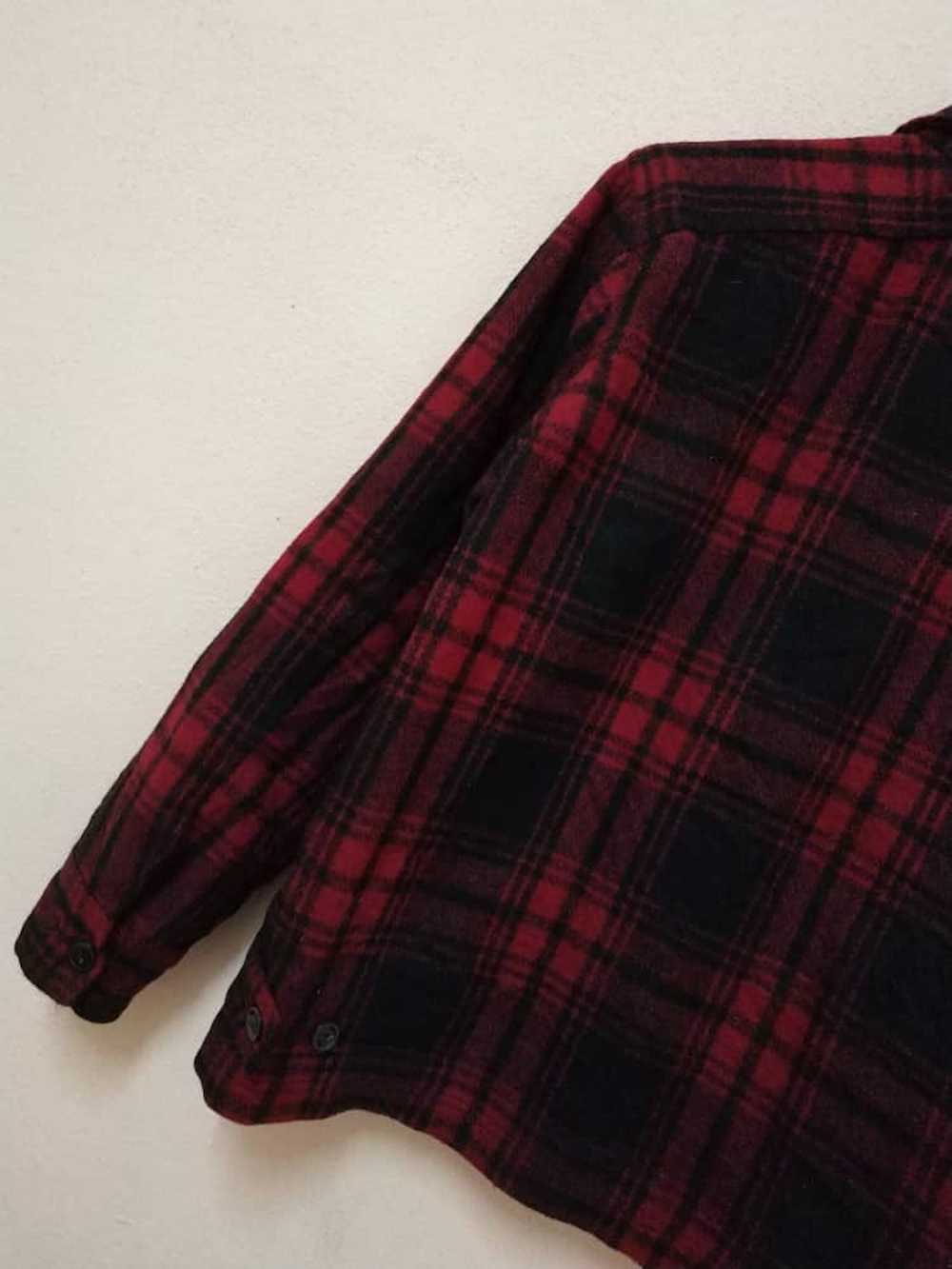 Japanese Brand Back Number checkered Wool Zipper … - image 6