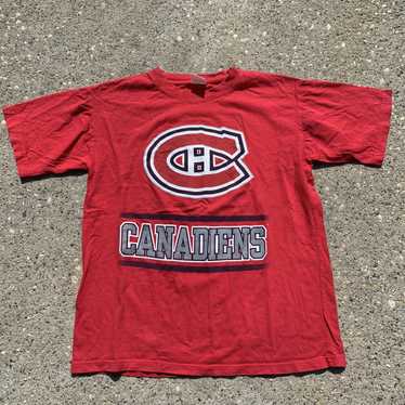 VINTAGE Montreal Canadiens Jersey Red CCM Maska Hockey NHL Logo
