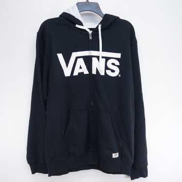 Vans Vans Black Zip Up Skate Logo Hooded Fall Big… - image 1