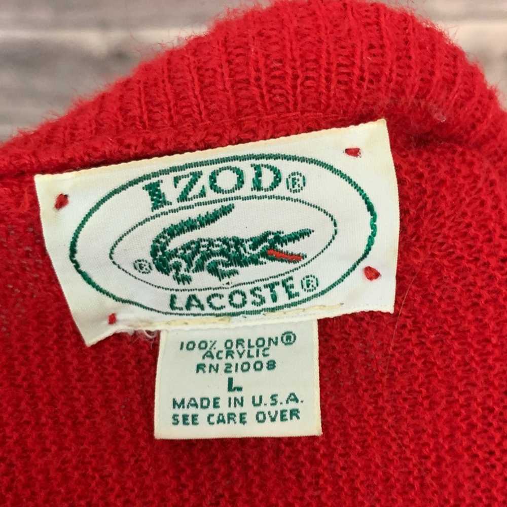 Izod × Vintage Vintage Izod Lacoste Red Sweater - image 6