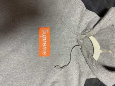 Grey and orange supreme hot sale hoodie