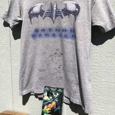 Batman × Vintage 90s Batman Forever Distressed Te… - image 1