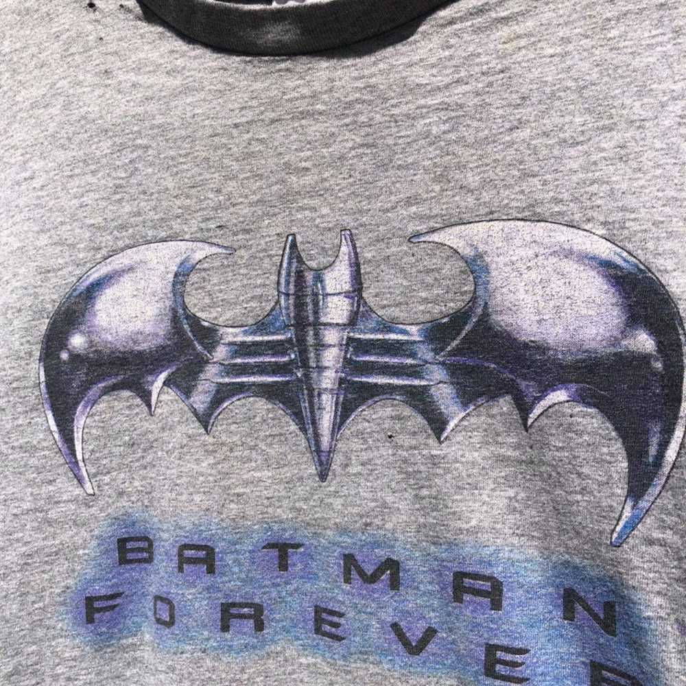 Batman × Vintage 90s Batman Forever Distressed Te… - image 2