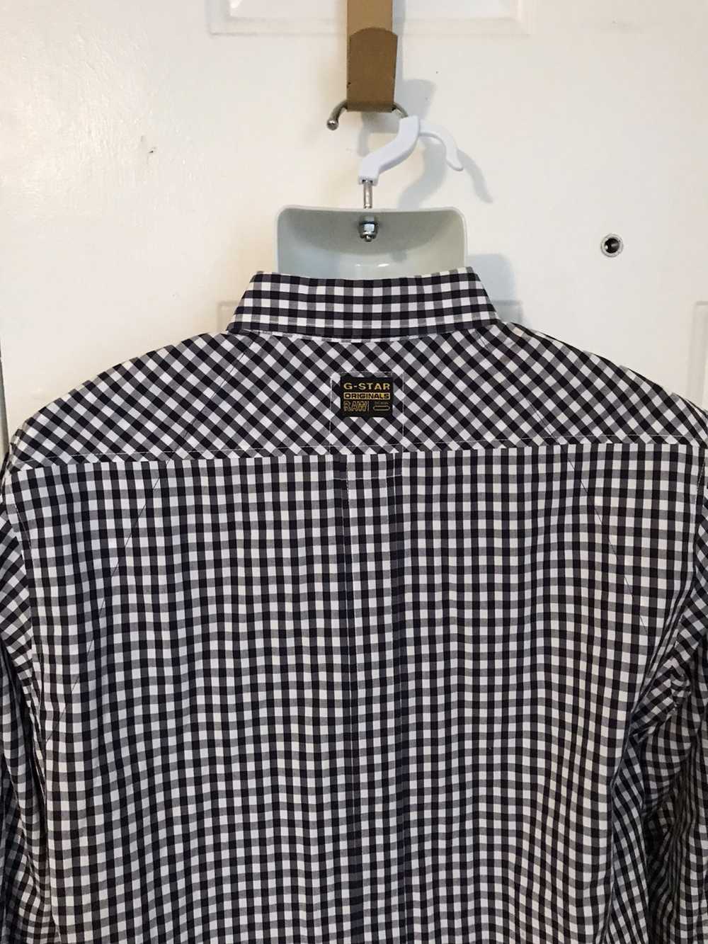 G Star Raw S.O. Squad Gingham Check button down s… - image 5