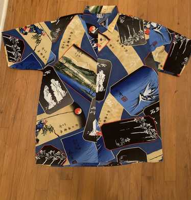 Vintage Y2K Chinese all over print shirt