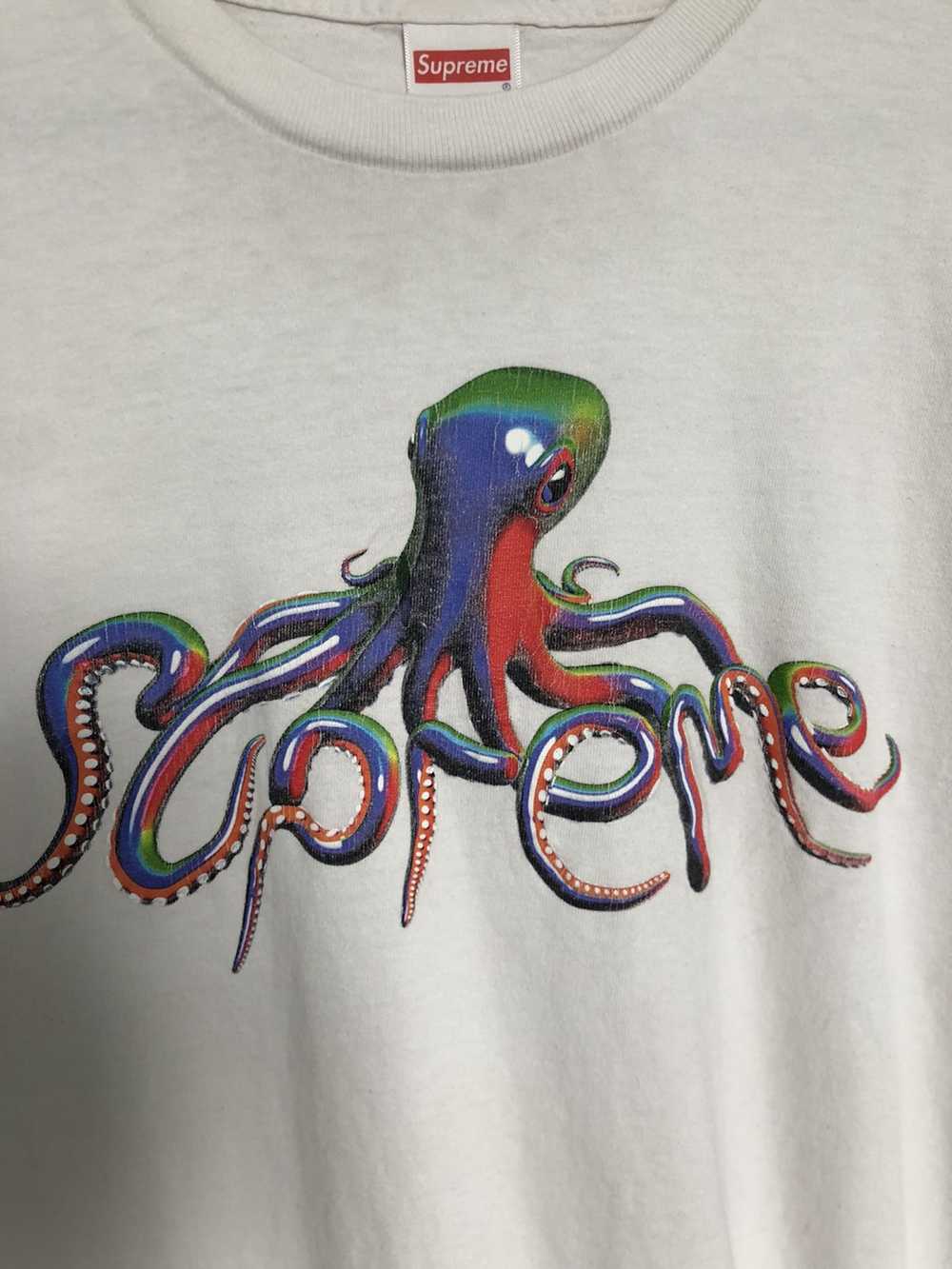 Supreme × Vintage Supreme Tentacles Tee White FW18 - image 2