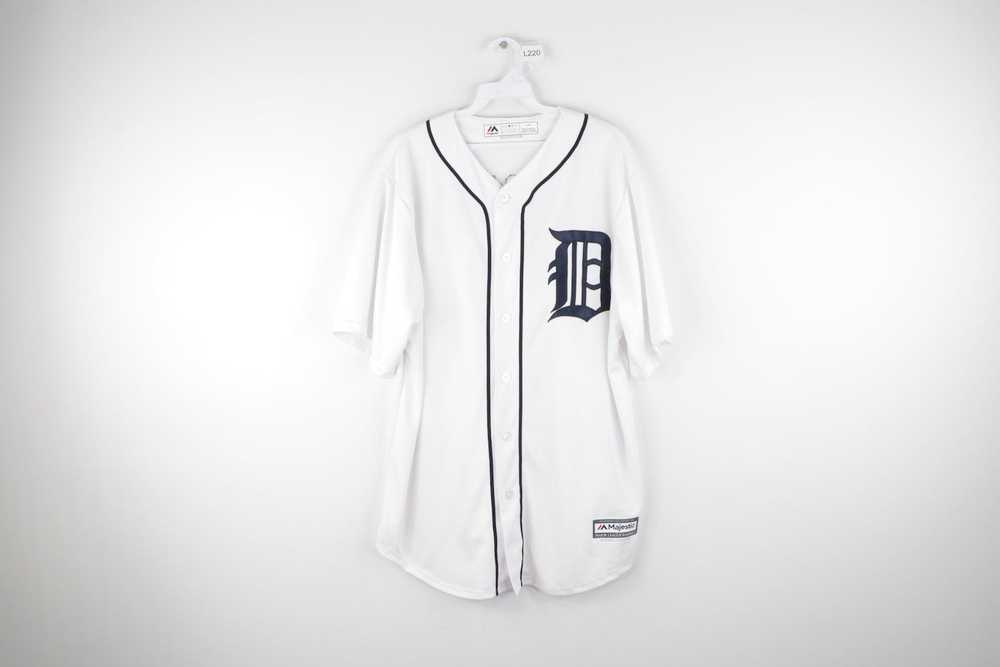 Detroit Tigers Jersey Mens Majestic MLB Pullover Blue/White XL V Neck  Pullover