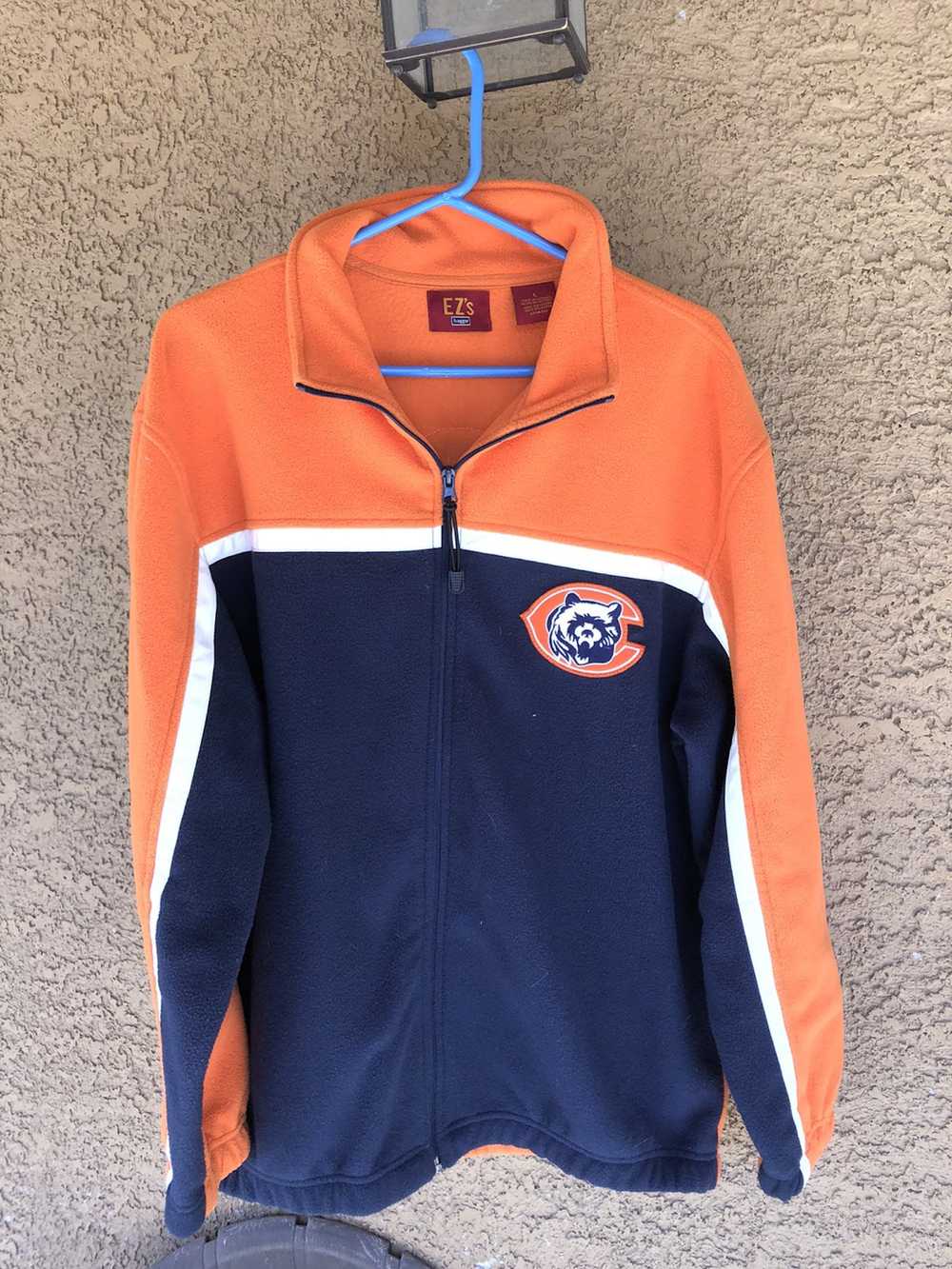 Chicago Bears NFL Football Men's in The Pocket Full Zip Fleece Hoodie, Navy