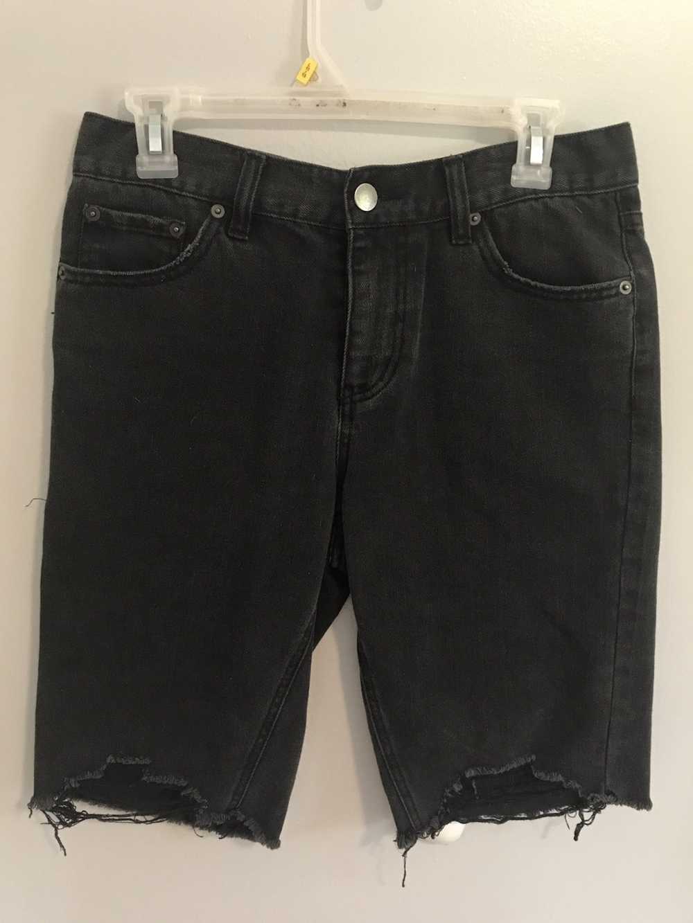 Custom × H&M × Vintage Distressed Denim shorts - image 1
