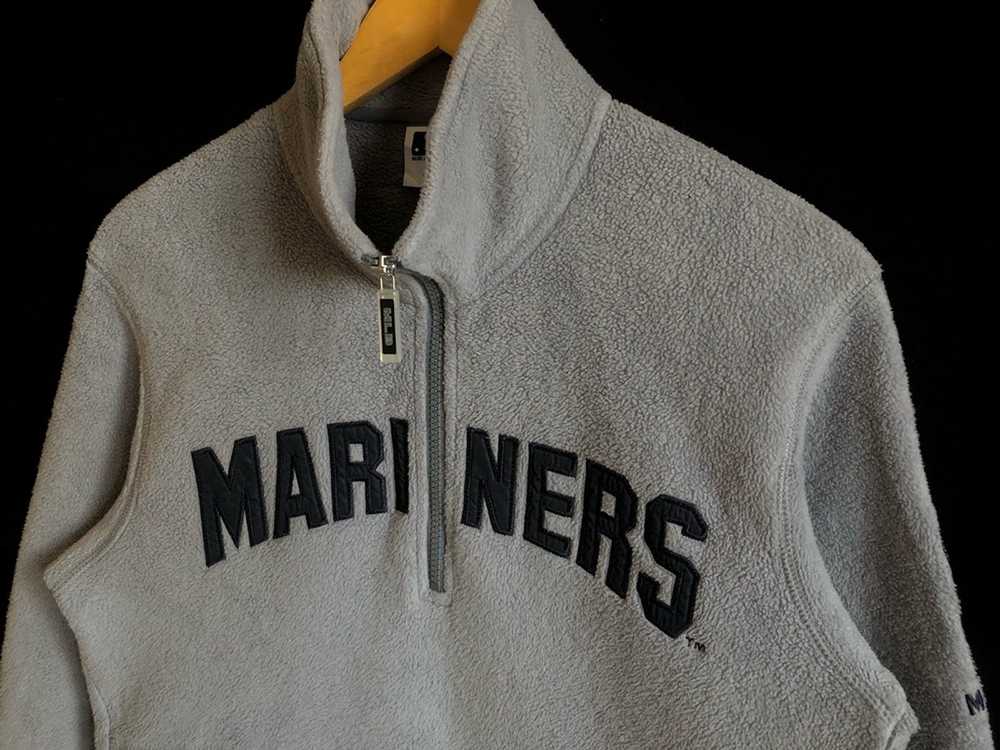 MLB × Uniqlo Mariners MLB Half Zip Fleece Sweater - image 3
