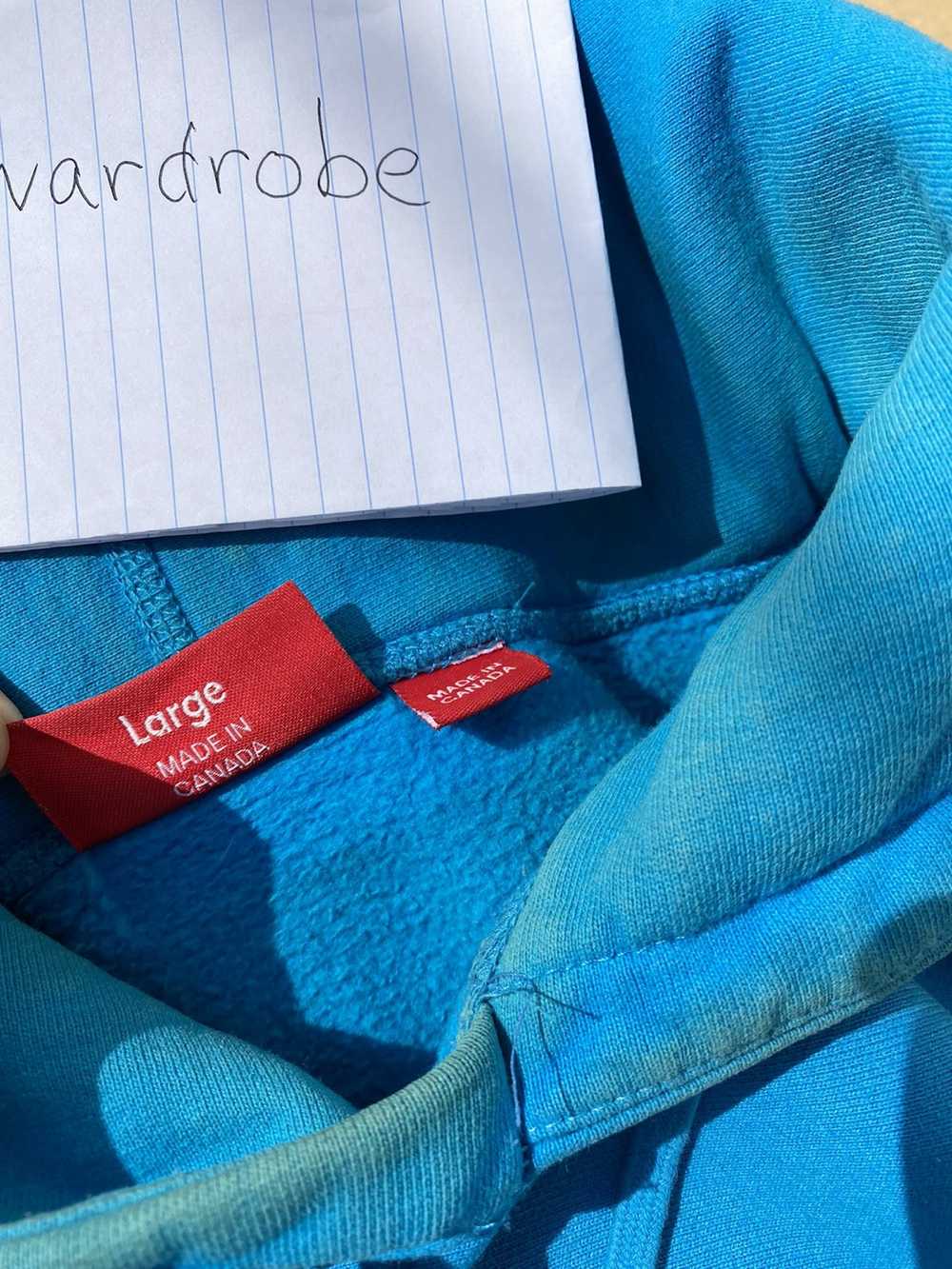 Red on teal cheap box logo hoodie