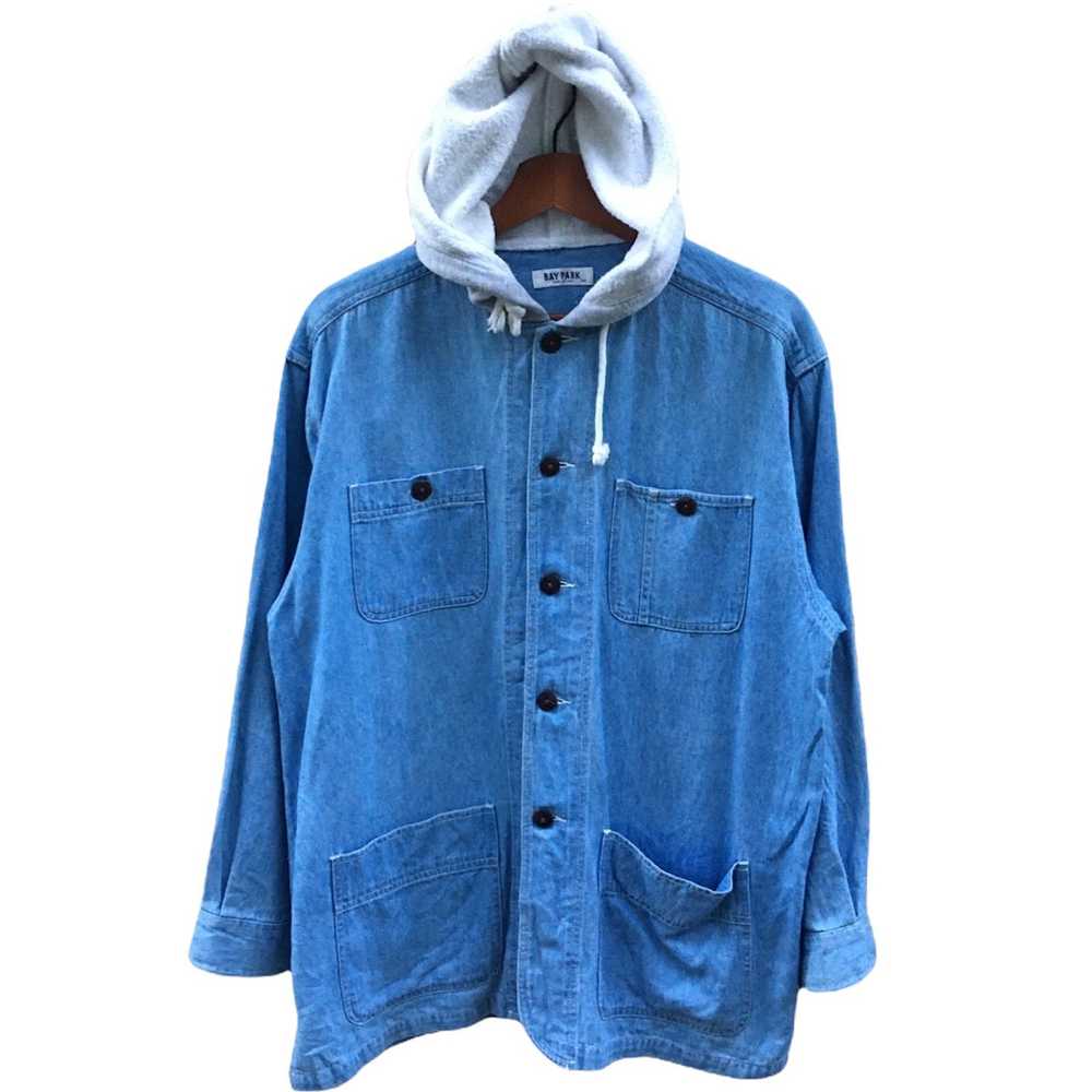 Indigo × Japanese Brand Bay Park Hoddie Denim Wor… - image 1