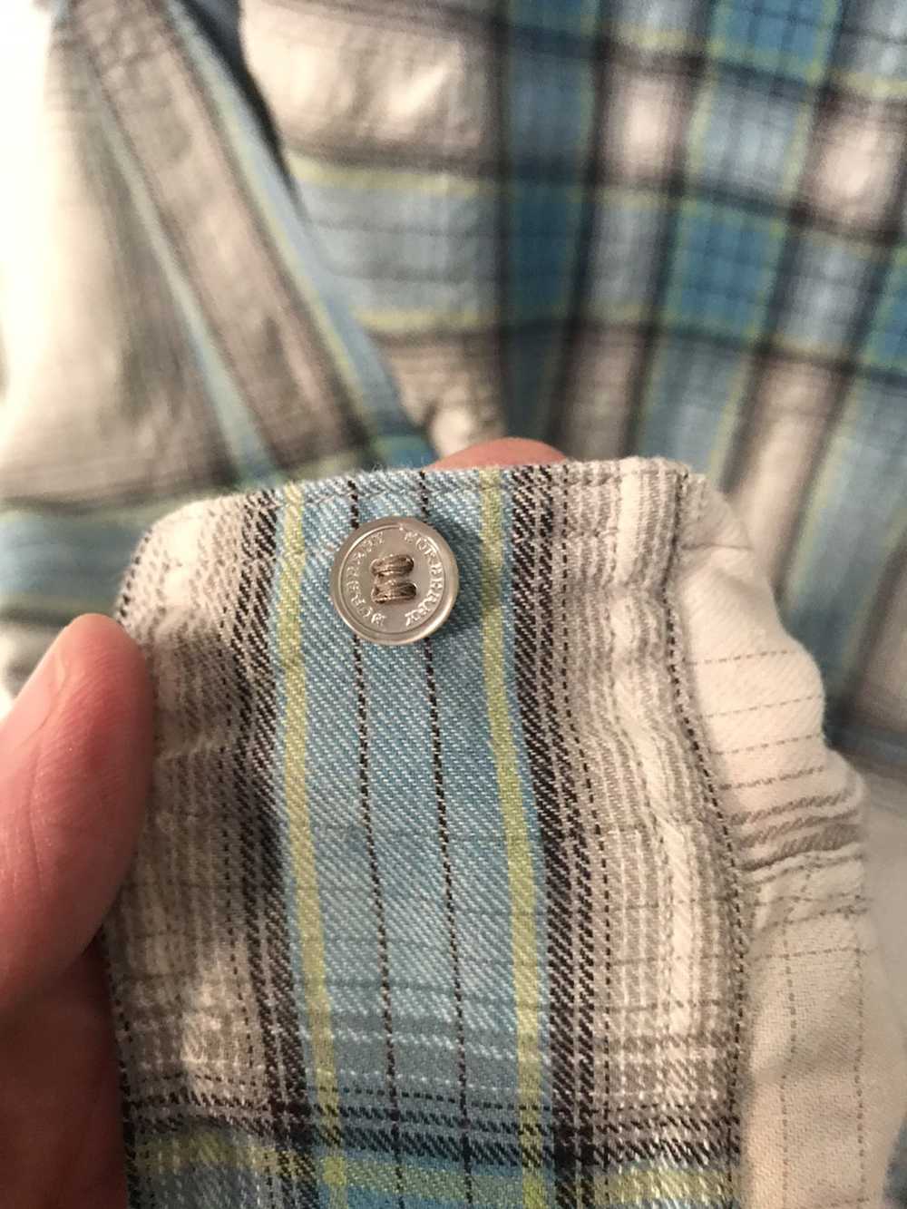 Burberry Plaid Button Up Shirt 2 pockets - image 4