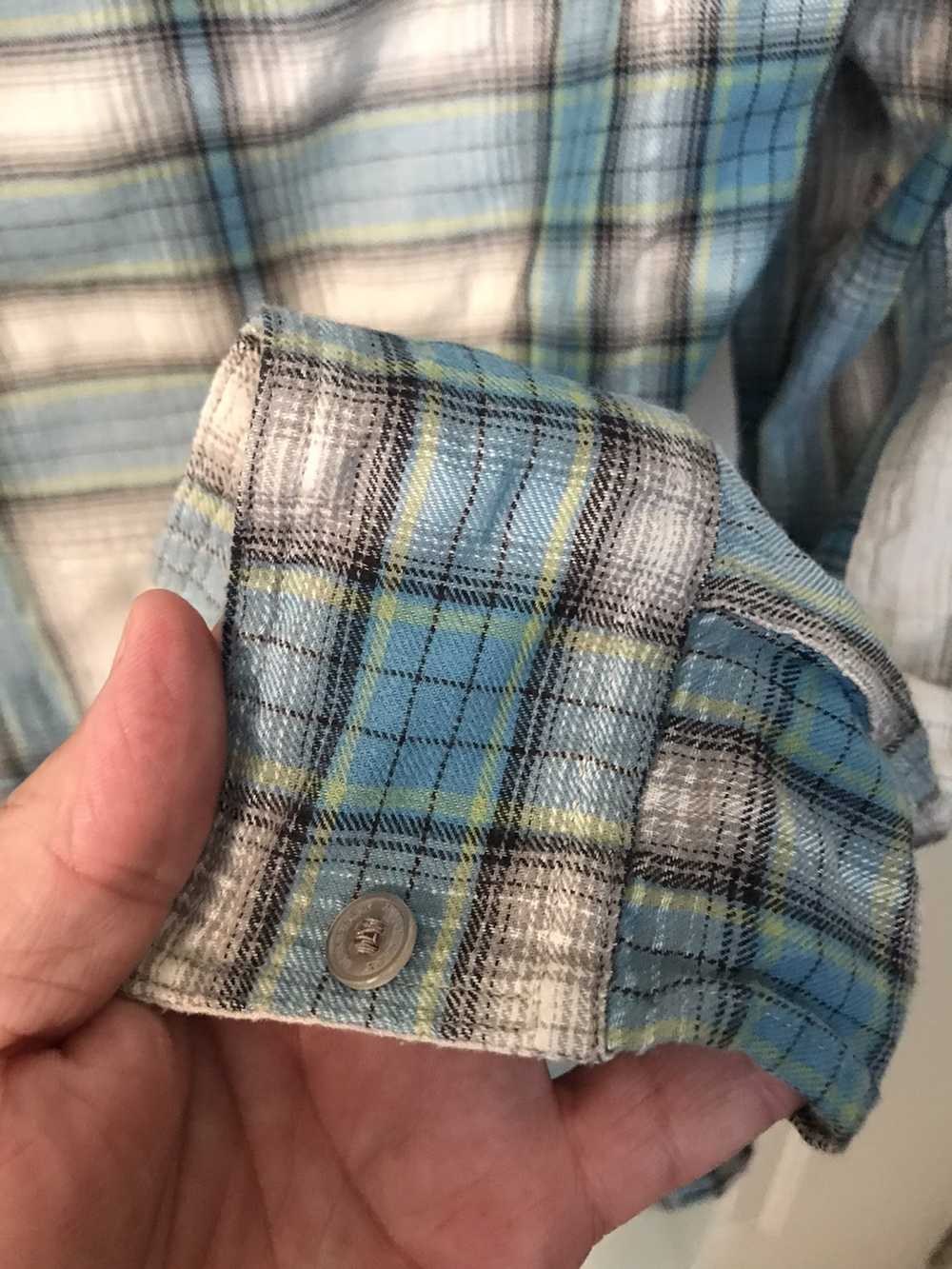 Burberry Plaid Button Up Shirt 2 pockets - image 5