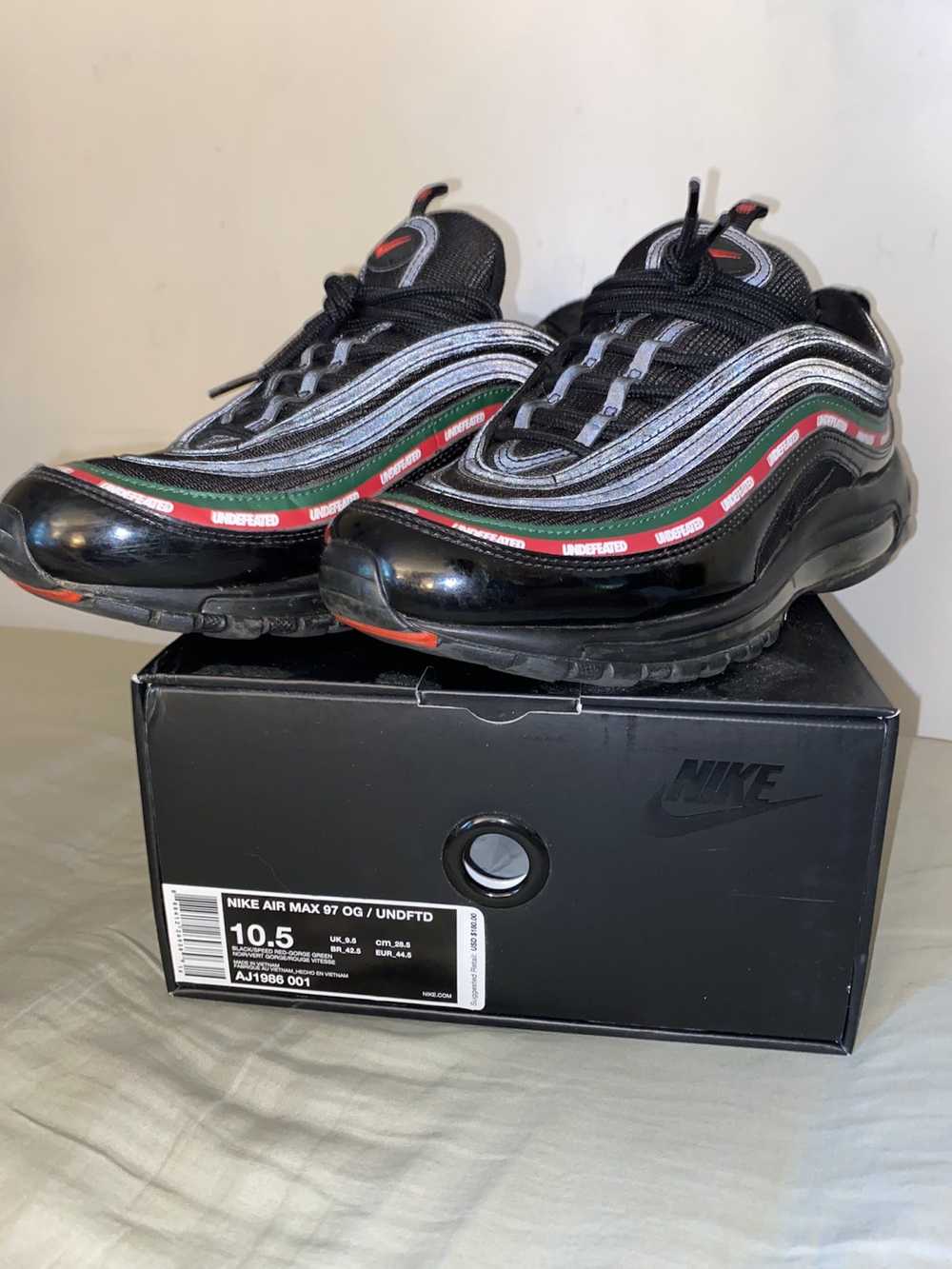 Nike Air Max 97 Undefeated Black Men's, 2017 Size 9.5 US In VGC