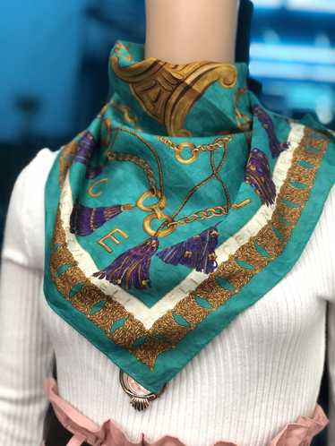 Celine × Vintage celine mini silk scarf - image 1