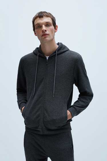 Zara Zara Man Basic Essential Textured Charcoal Zi