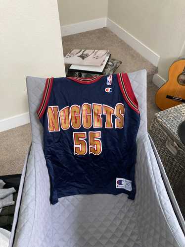 Champion Dikembe Mutombo Nuggets Navy/Red/Gold Jer